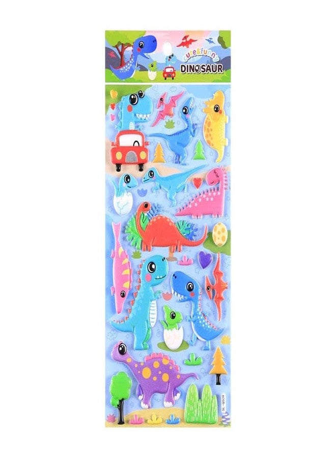 NVF مجموعة ملصقات ديناصورات ثلاثية الأبعاد بارزة للأطفال - ملصقات ديناصورات ملونة لسجل القصاصات، والمشاريع المدرسية، وكتب الأنشطة، والأعمال اليدوية، والتعلم الممتع - Image 5